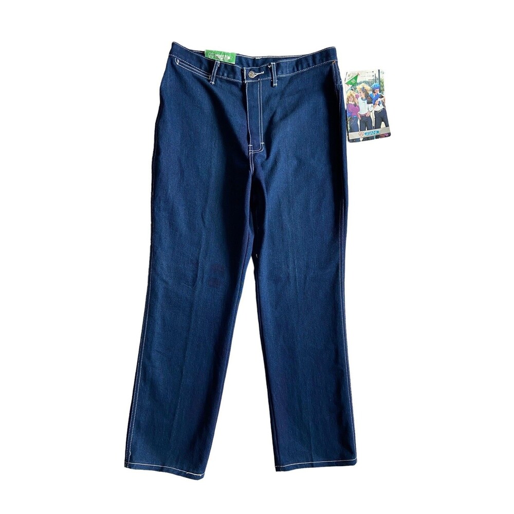 Vintage 1980s Gitano Jeans Size 18 Short Blue Deadstock Logo Beverly Goldberg